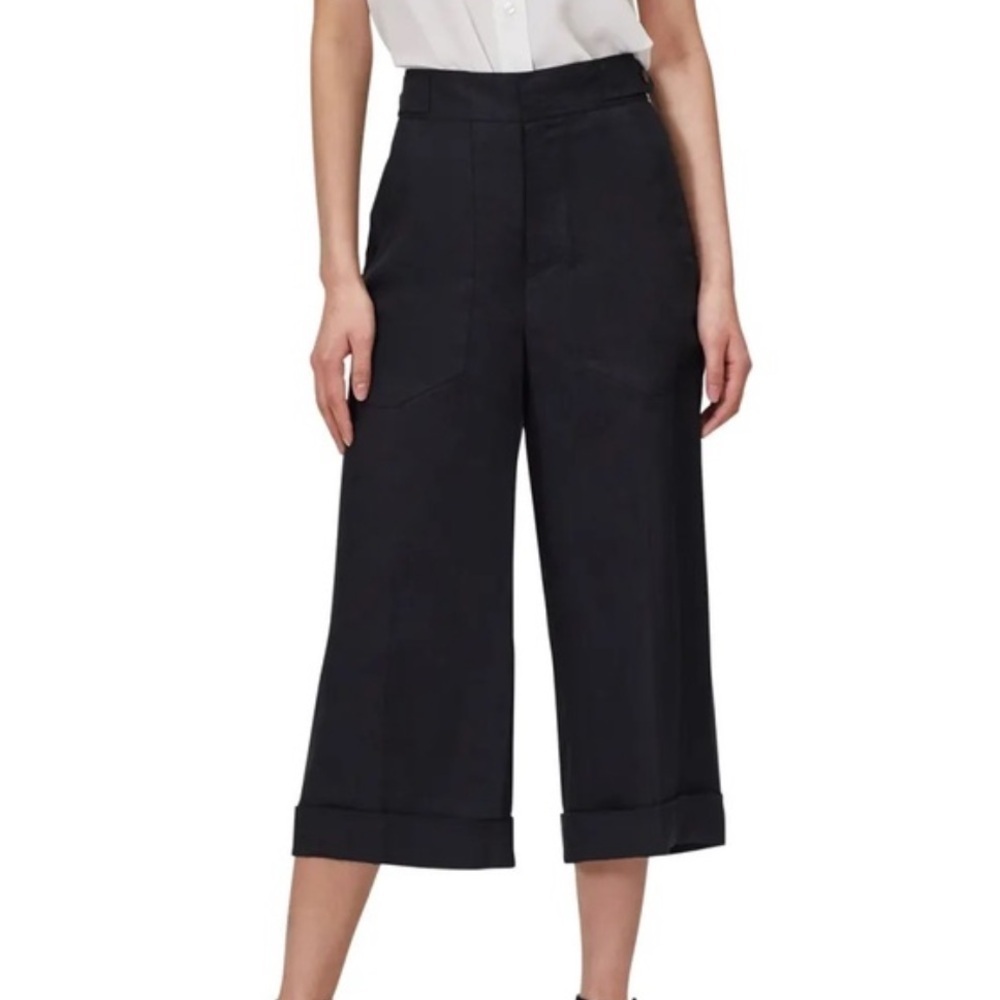 Equipment Femme Kalil Cropped Linen Trouser Pants